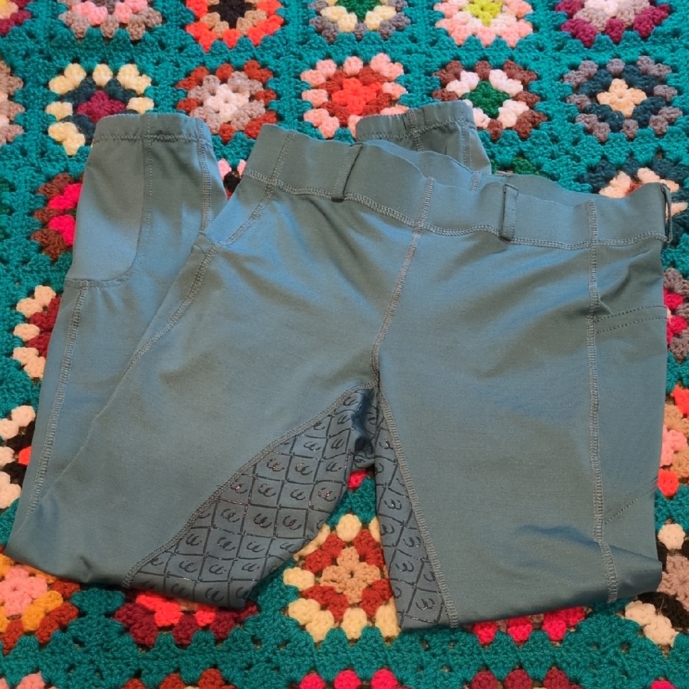 Ovation Teal Womens Riding Tights Womens XL / 32